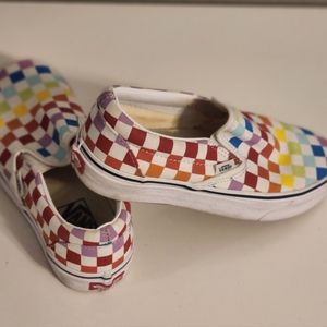 Checkerboard Van's slip on